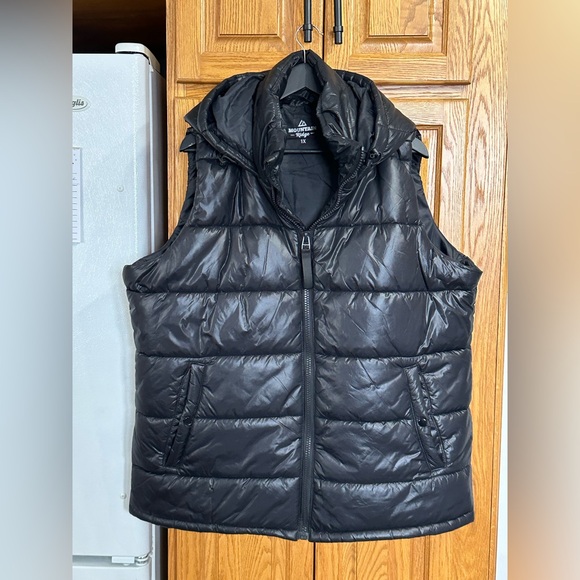 Mountain Ridge Jackets & Blazers - plus size women’s black mountain ridge Puffer Vest hood casual hiiking winter